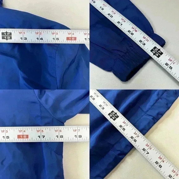 Roots Canada Windbreaker Jacket Lightweight Hooded Zip Up Cobalt Blue XS - Picture 12 of 15